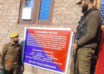 Police attaches property worth lakhs under the NDPS Act in Srinagar