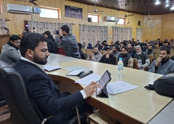 BJP Media Incharge Kashmir Sajid Yousuf Shah Presides Over “Budget Pe Charcha” 2025-26 at Town Hall Kupwara.