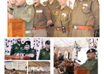 DGP Jammu & Kashmir, along with IGP Kashmir, Interacts with Public Under Thana Diwas Programme at Keller.