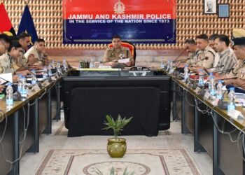 IGP Kashmir chairs Security Review Meeting For Upcoming Events at Police Control Room Kashmir