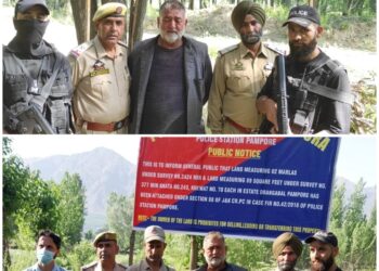 Property Of Terror Handler Based In Pakistan Attached At Frestabal Pampore.
