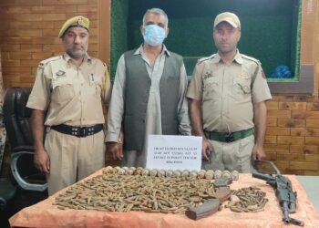 Terrorist Associate Apprehended with Huge Cache of Arms in Chowkibal, Kupwara