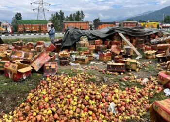 Kashmir’s apple mandis to shut tomorrow in protest over highway mess