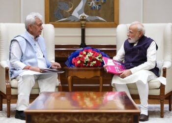 LG Manoj Sinha Meets PM Narendra Modi