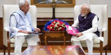 LG Manoj Sinha Meets PM Narendra Modi